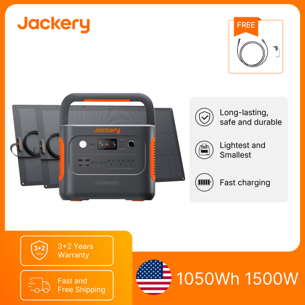 Solar Emergency Charger - Estación de Energía Portátil Jackery E1000AC