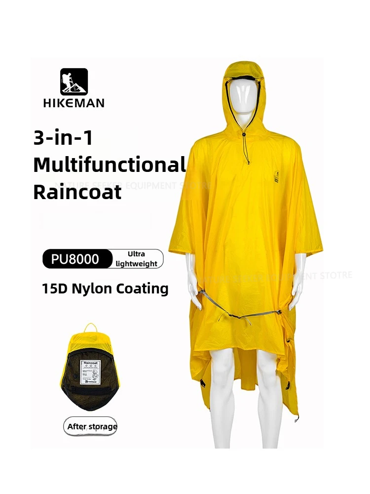 Fire Starting Kit - Chubasquero 15D/210T, Poncho impermeable, cubierta ultraligera