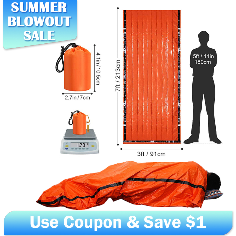 Saco de dormir de emergencia M - Emergency Mylar Tent reseña y precio