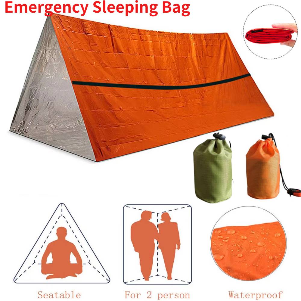 Saco de dormir portátil imperm - Emergency Mylar Tent reseña y precio