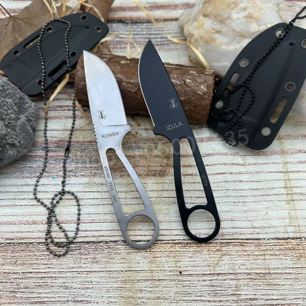 IZULA-cuchillo recto de alta r - Bushcraft Knife Fixed reseña y precio